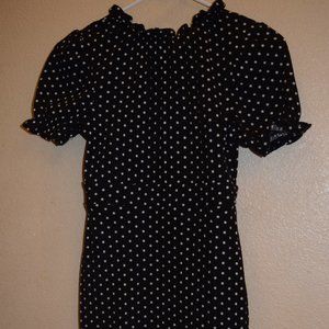 Monteau polka dot knit dress Size S EUC